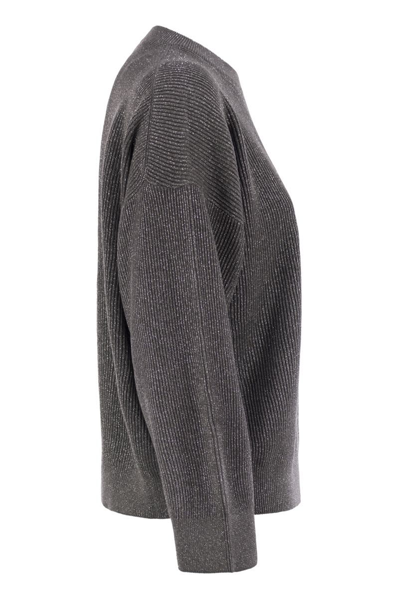 BRUNELLO CUCINELLI Cotton and Viscose Rib Sweater