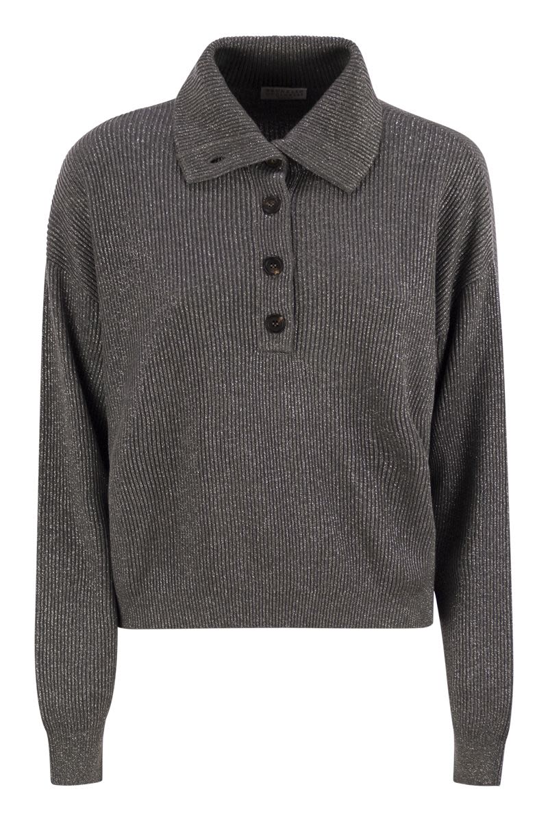 BRUNELLO CUCINELLI Rib Knit High Collar Sweater