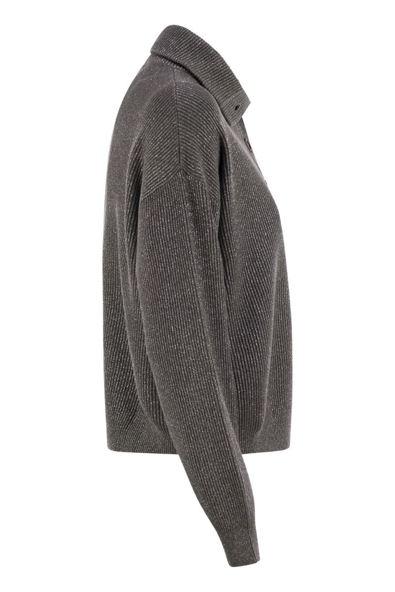 BRUNELLO CUCINELLI Rib Knit High Collar Sweater
