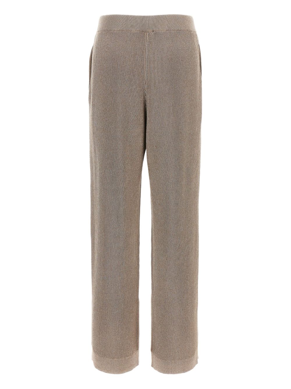 BRUNELLO CUCINELLI Relaxed Fit English Rib Cotton and Viscose Pants