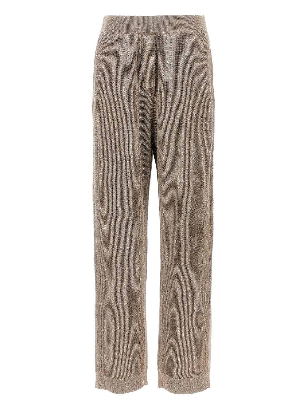 BRUNELLO CUCINELLI Relaxed Fit English Rib Cotton and Viscose Pants