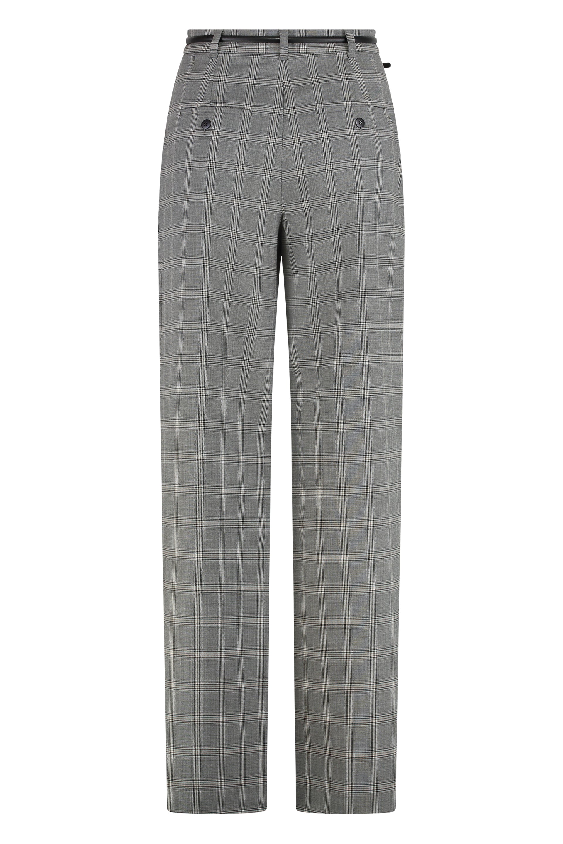 MAX MARA STUDIO Prince of Wales Motif Wool Trousers