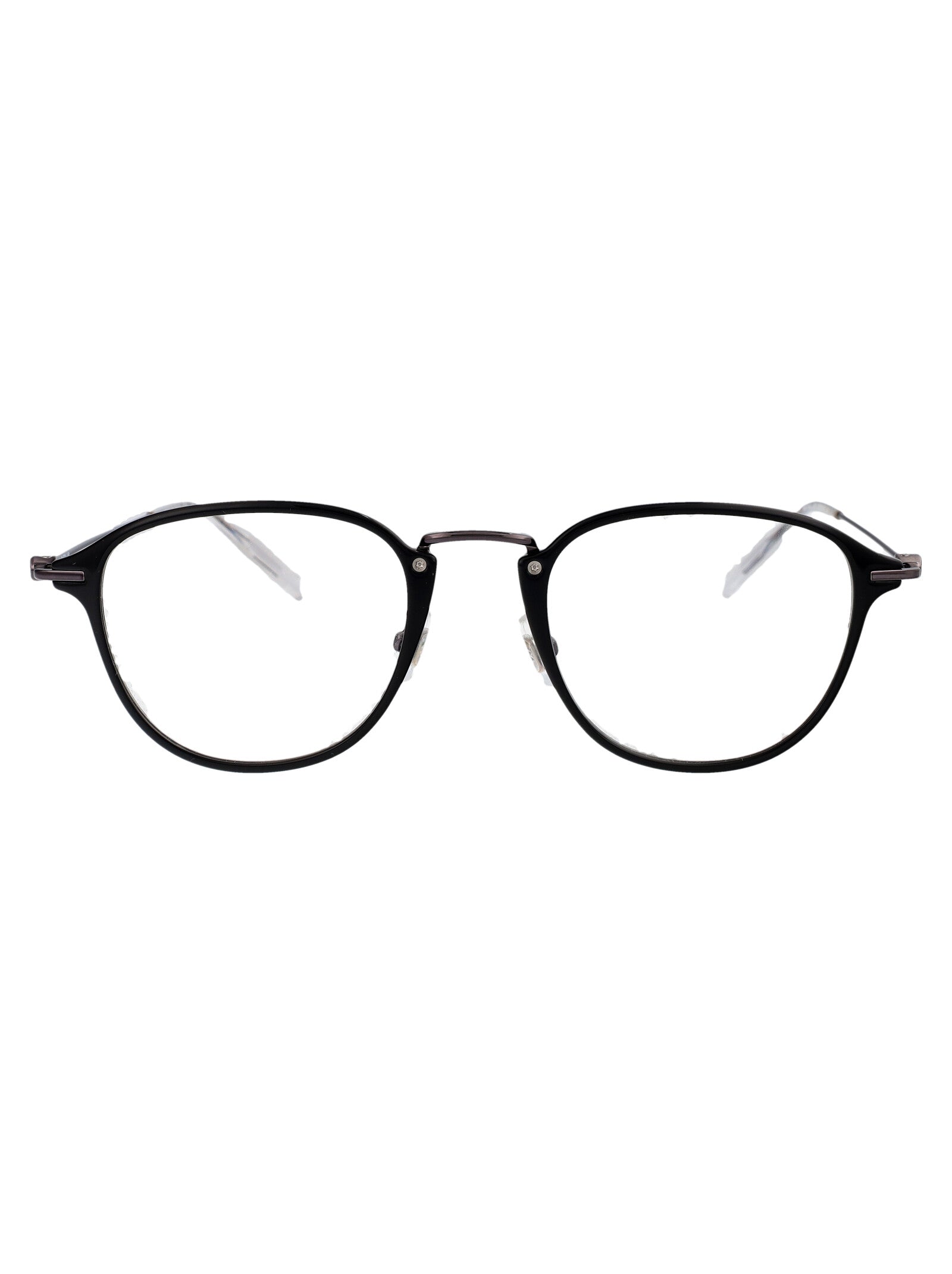 MONTBLANC Elegant Ruthenium-Transparent Metal Optical Glasses for Women