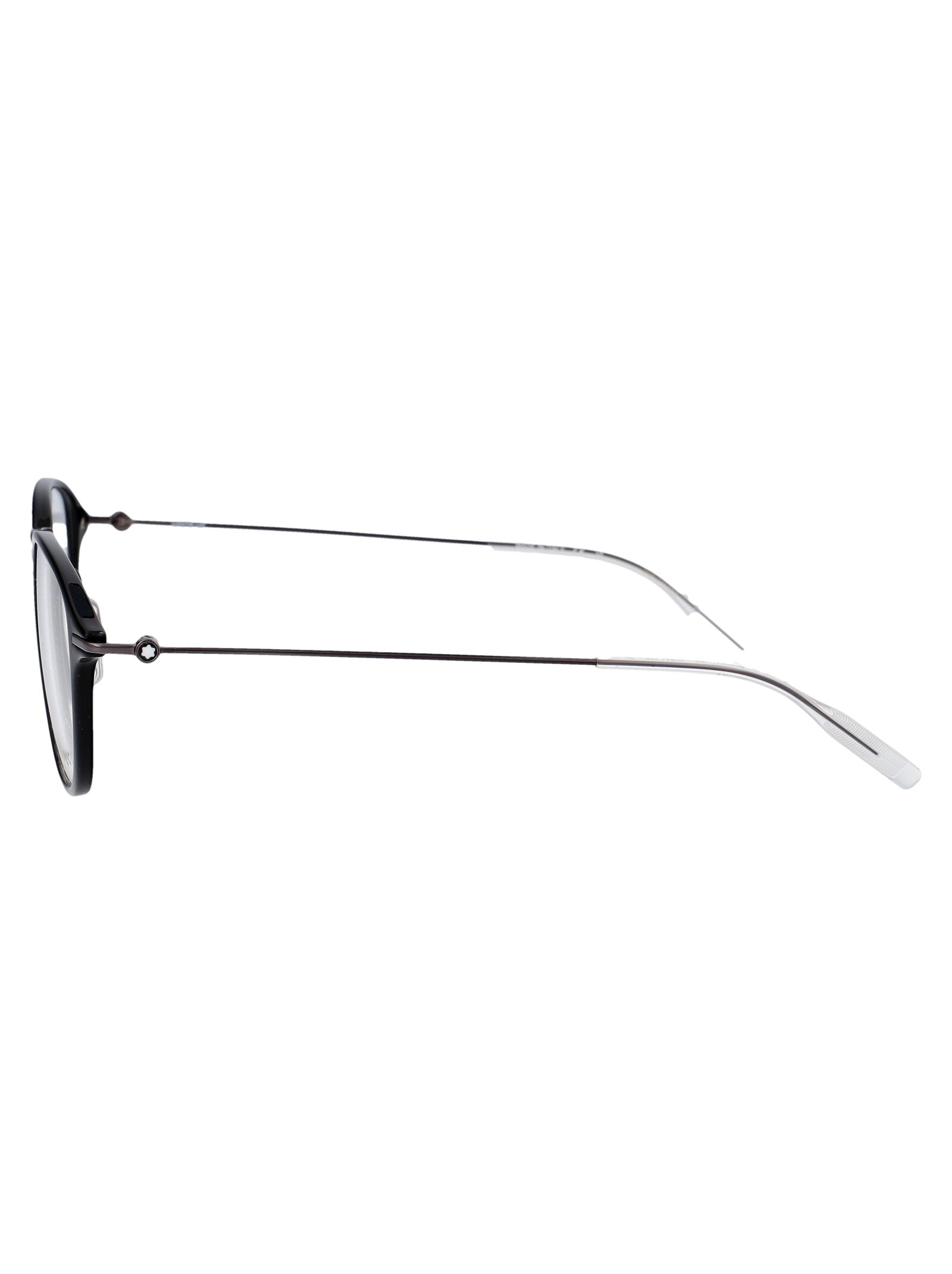 MONTBLANC Elegant Ruthenium-Transparent Metal Optical Glasses for Women