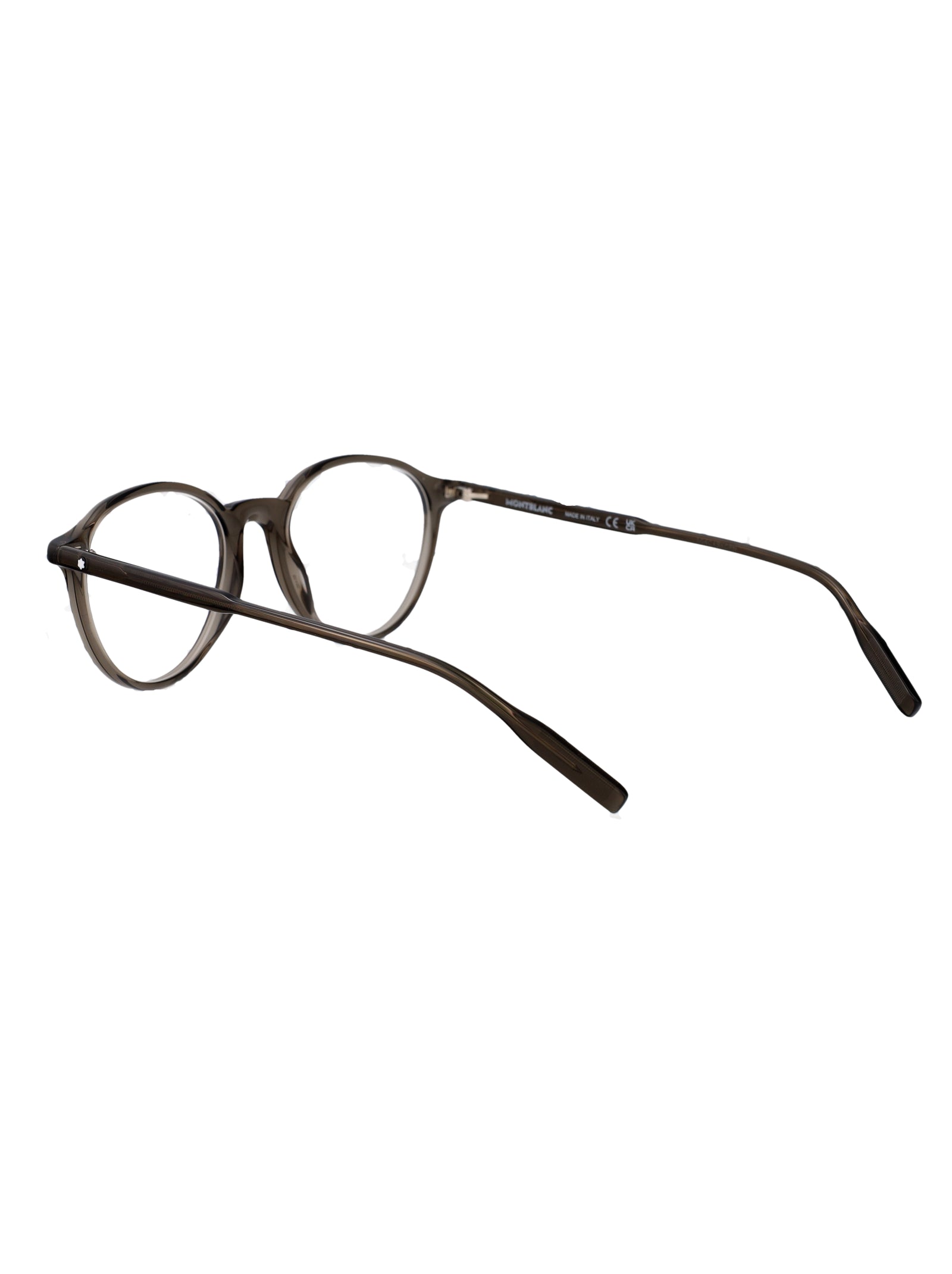 MONTBLANC Transparent Recycled Acetate Optical Glasses for Men