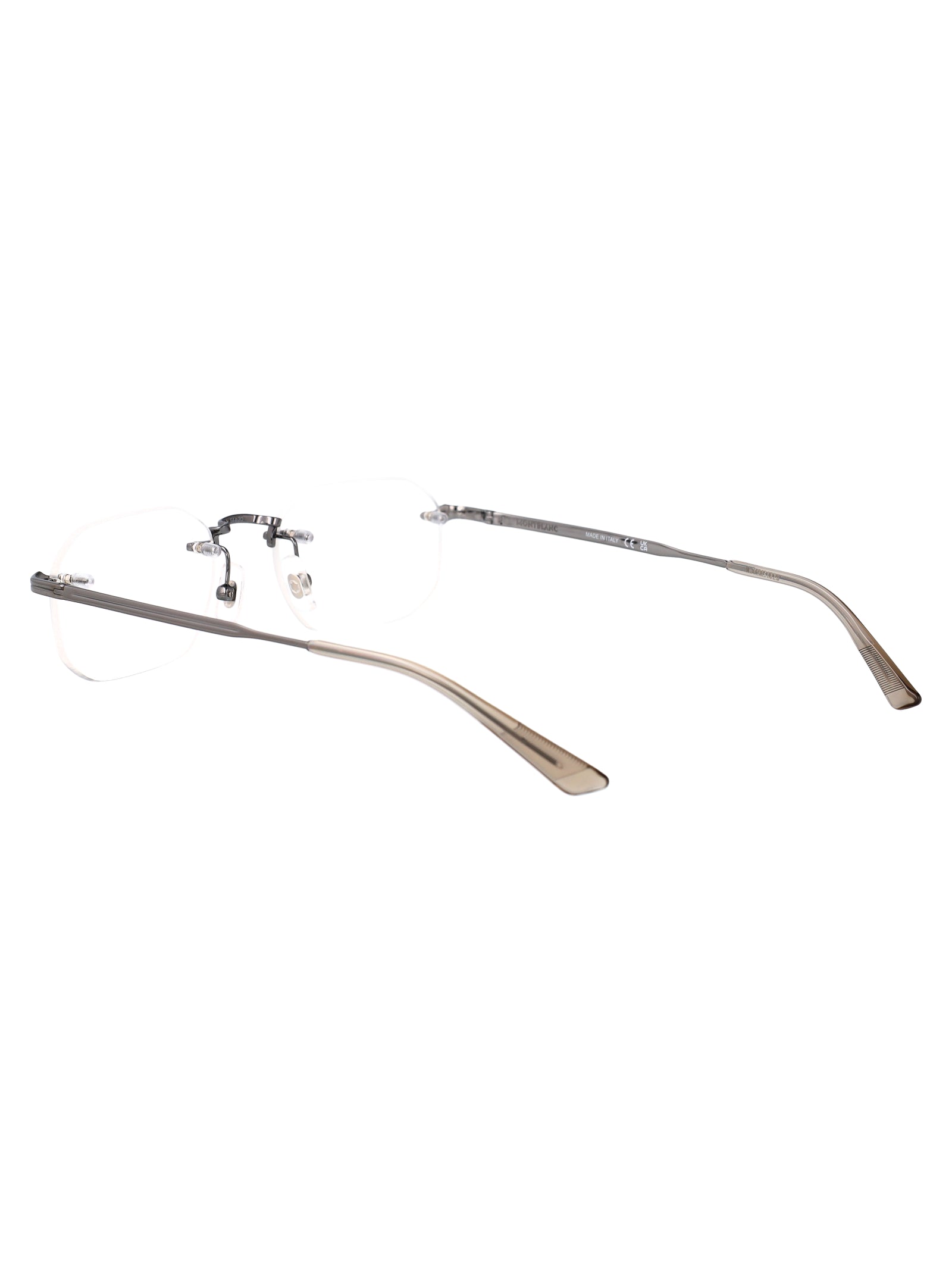 MONTBLANC Ruthenium Transparent Metal Glasses for Men