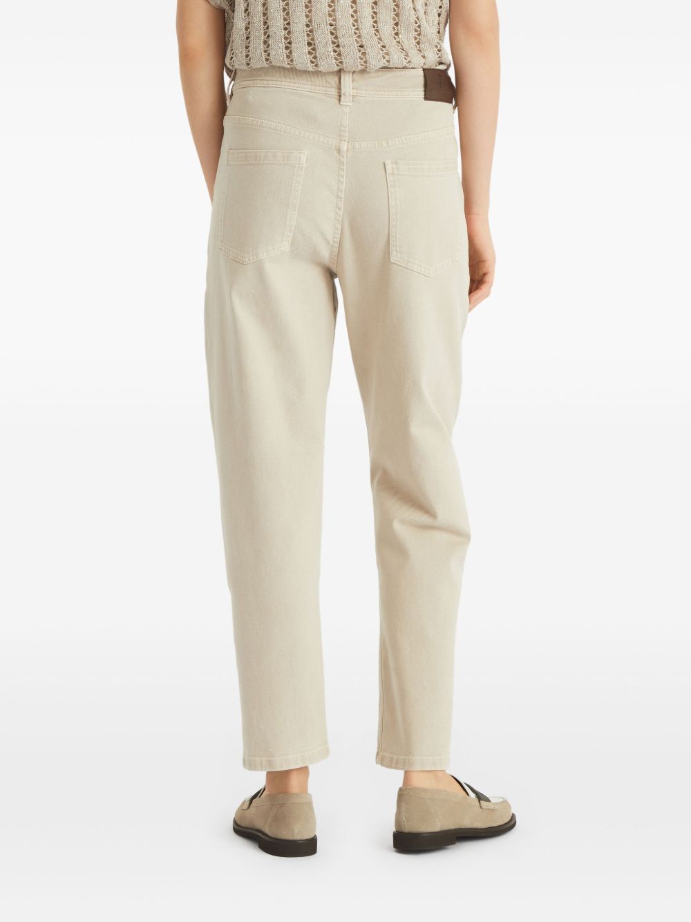BRUNELLO CUCINELLI Stretch Cotton Blend Trousers for Women