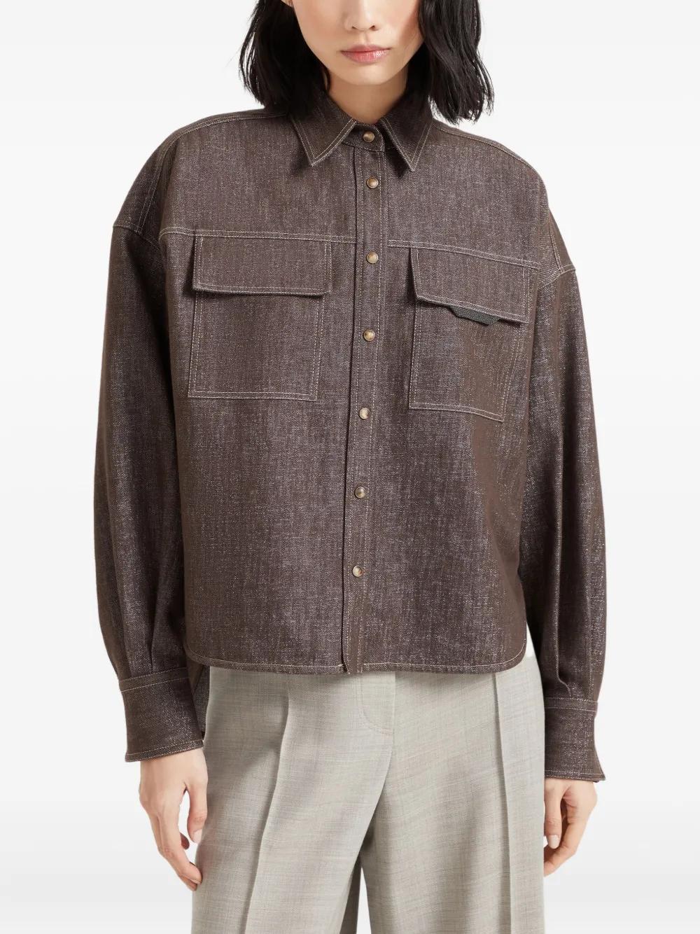 BRUNELLO CUCINELLI Classic Denim Shirt with Chest Pockets - Women’s FW25