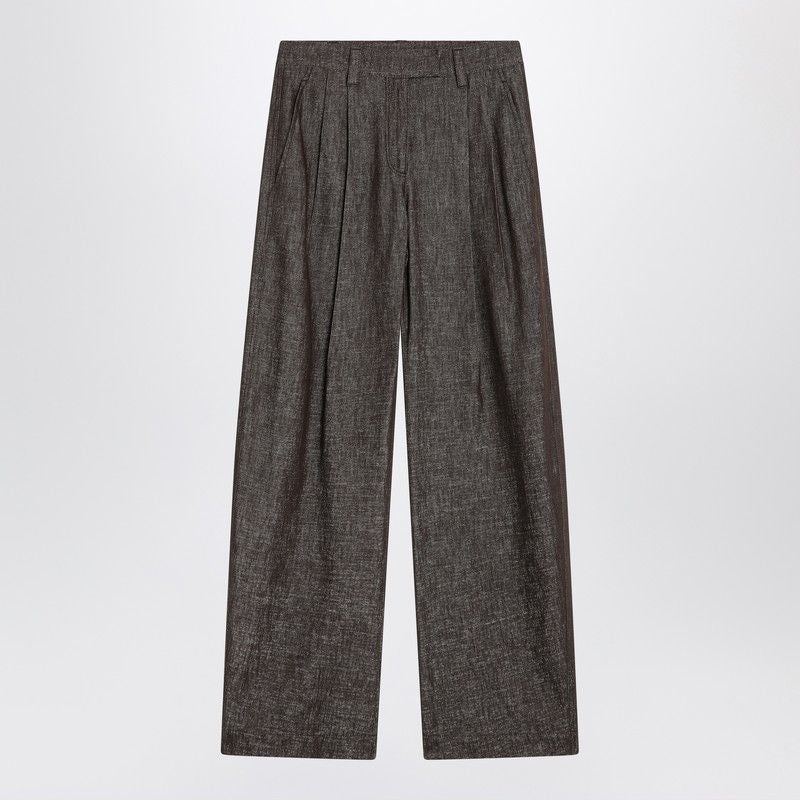 BRUNELLO CUCINELLI Wide Trousers in Cotton Blend