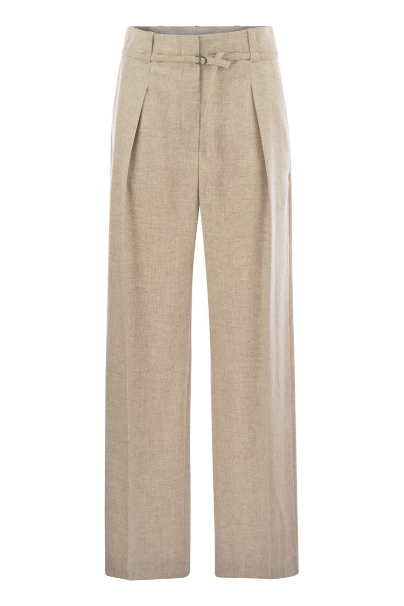 BRUNELLO CUCINELLI Straight Trousers with Necklace Detail