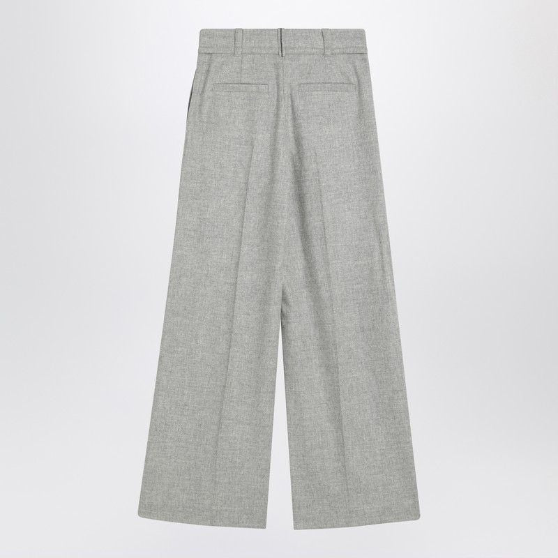 BRUNELLO CUCINELLI Wide Trousers in Wool and Cashmere