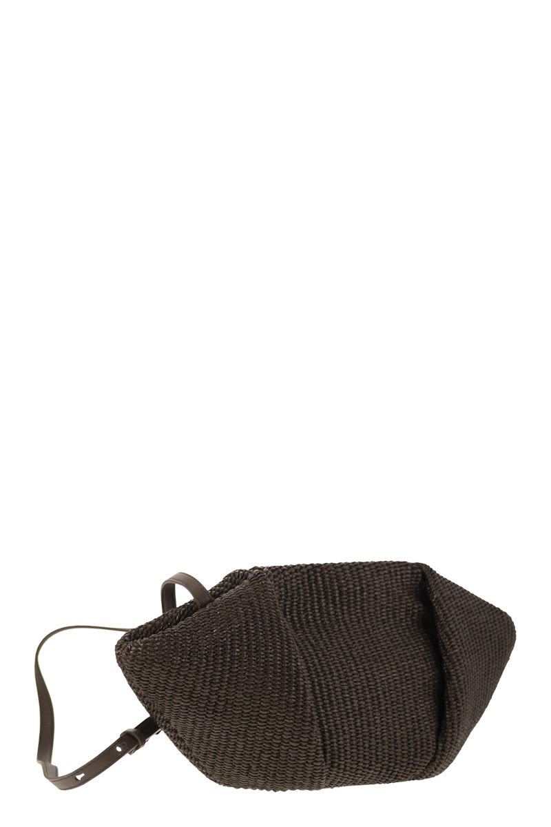 BRUNELLO CUCINELLI Contemporary Geometric Pouch Handbag - 40 x 14.5 x 16 cm