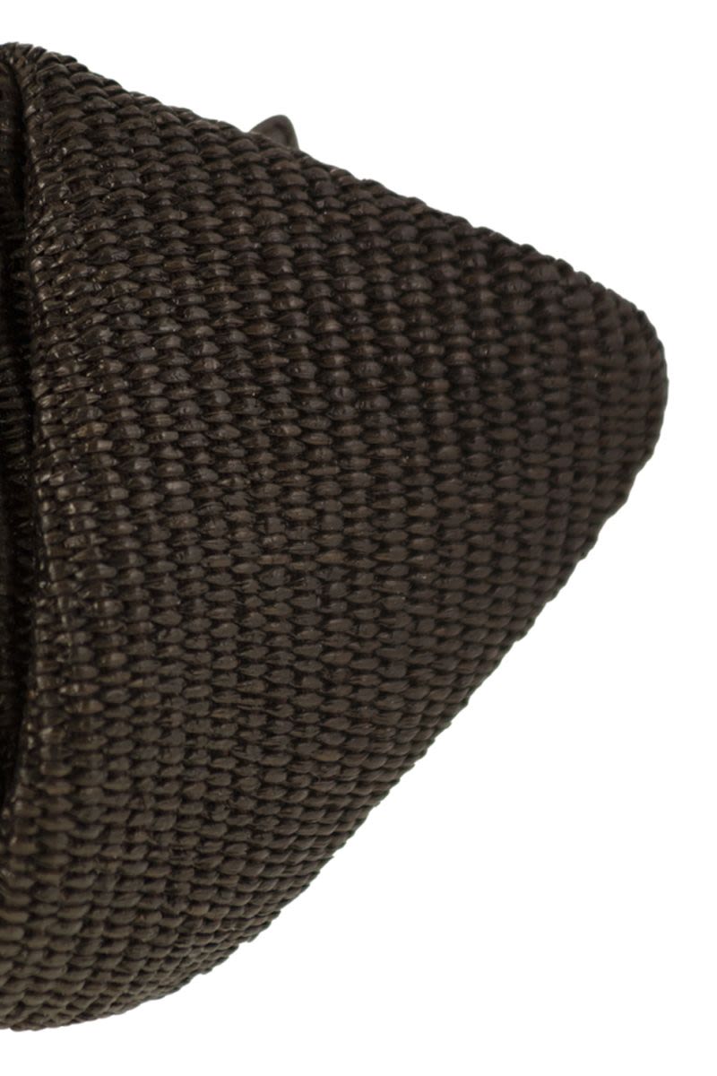 BRUNELLO CUCINELLI Contemporary Geometric Pouch Handbag - 40 x 14.5 x 16 cm