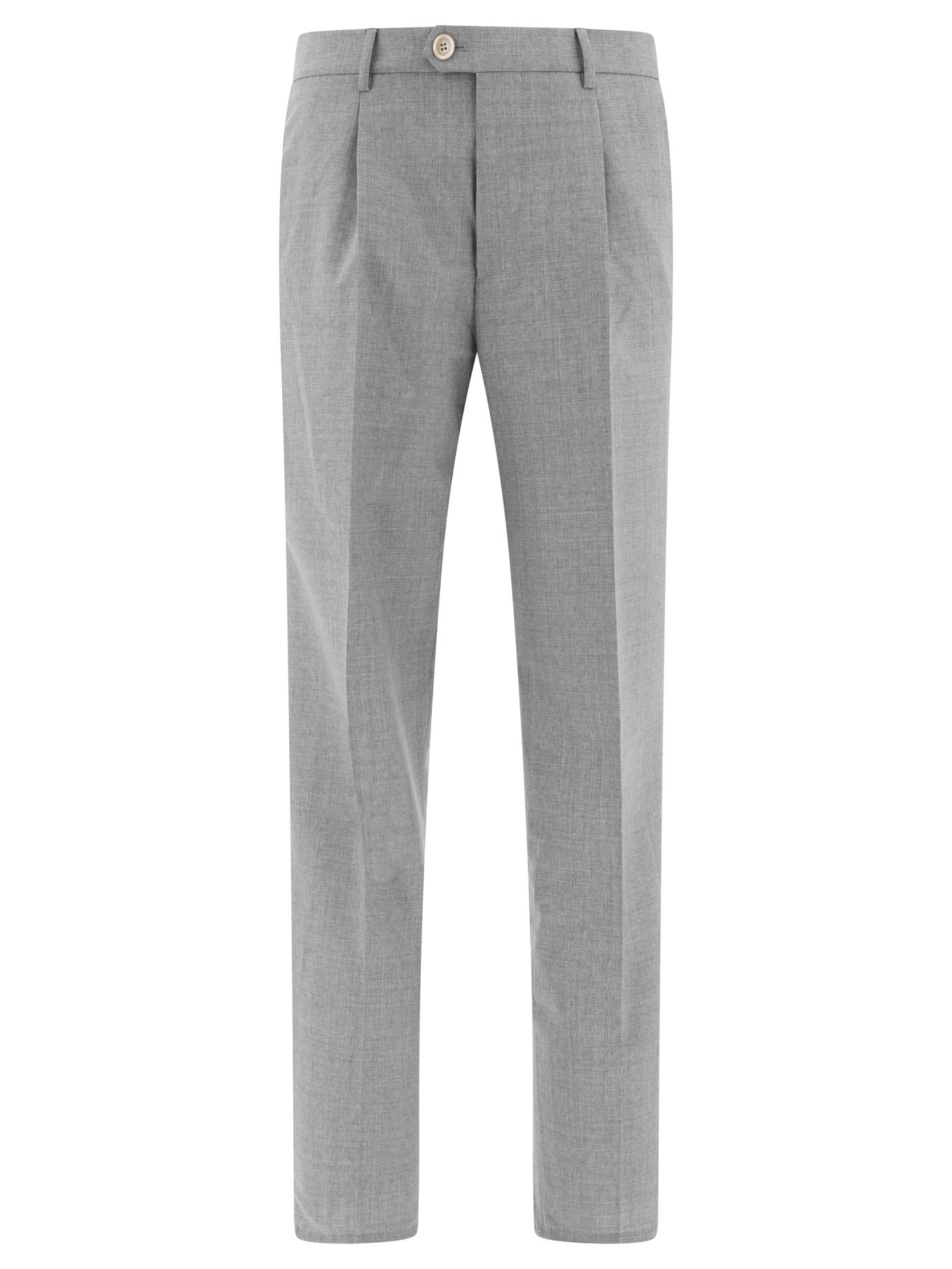 BRUNELLO CUCINELLI Classic Wool Trousers for Men - FW25