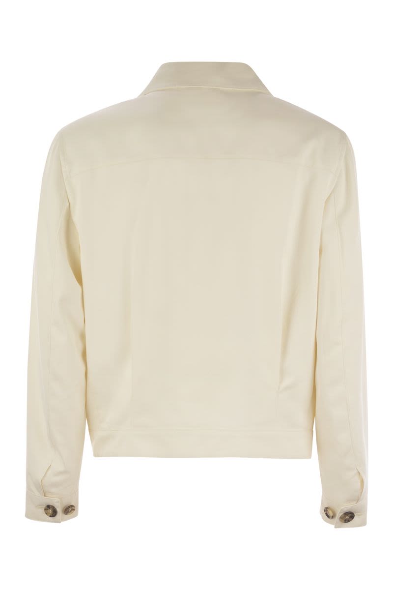 BRUNELLO CUCINELLI Silk Outerwear with Patch Pockets