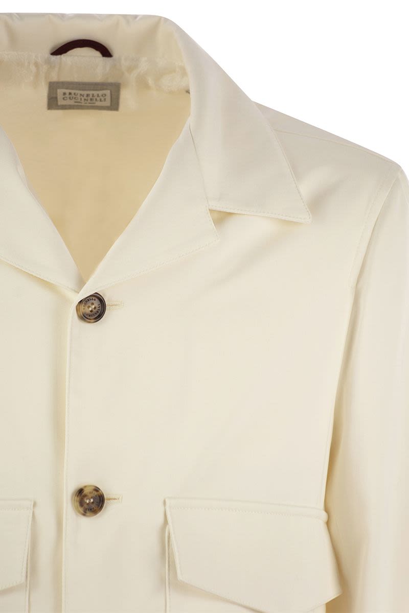 BRUNELLO CUCINELLI Silk Outerwear with Patch Pockets