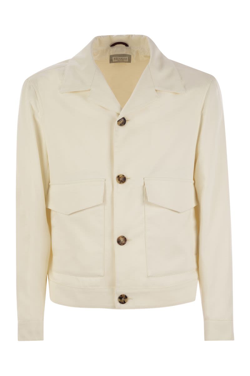 BRUNELLO CUCINELLI Silk Outerwear with Patch Pockets