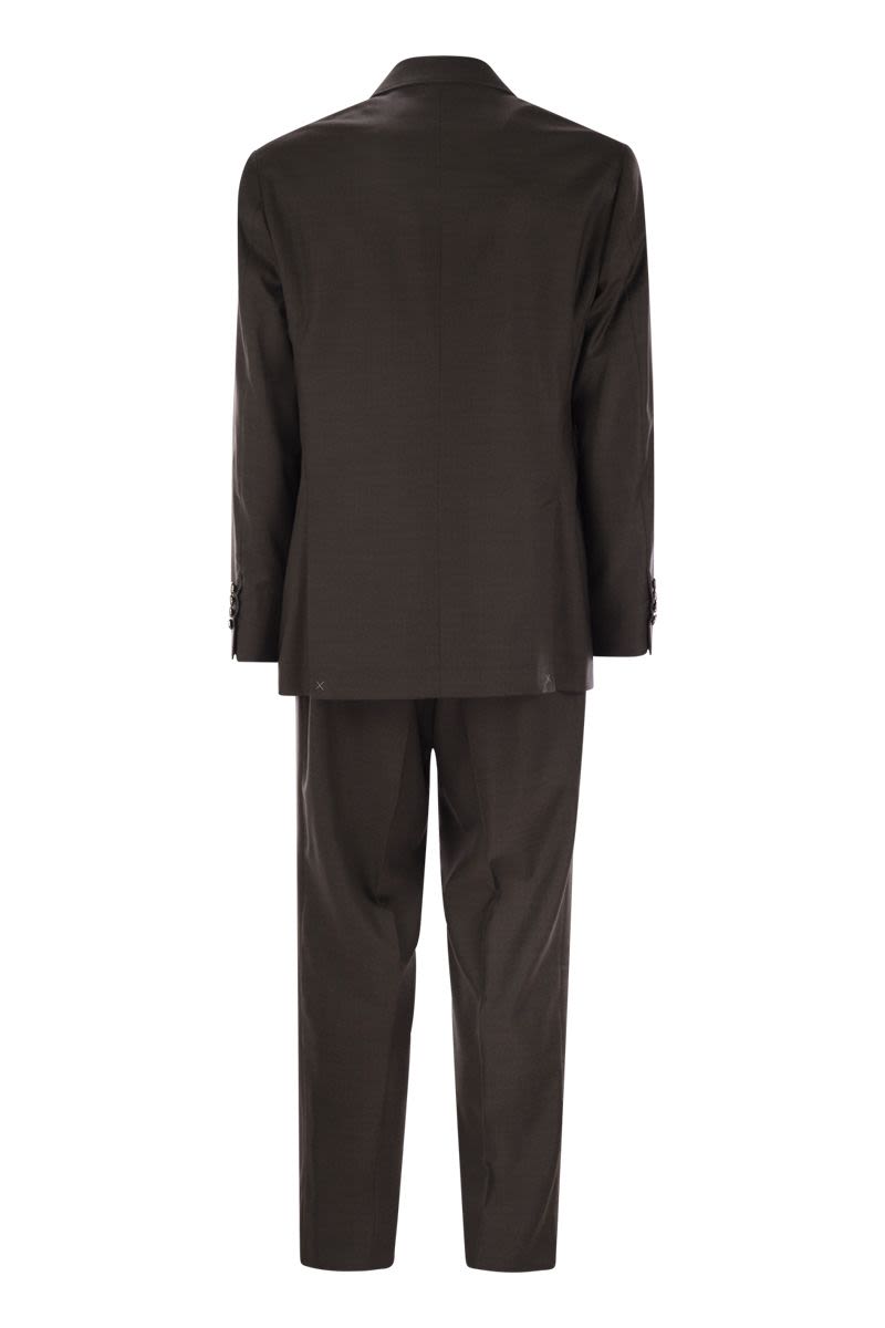 BRUNELLO CUCINELLI Deconstructed Leisure-Fit Suit Set with Chest and Half Jacket