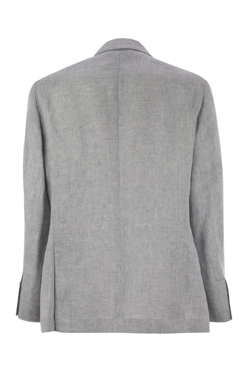 BRUNELLO CUCINELLI Deconstructed Linen Jacket for Men - SS25