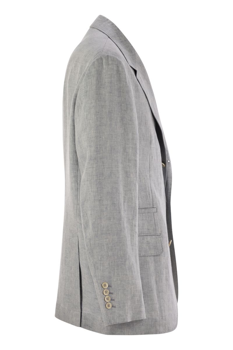 BRUNELLO CUCINELLI Deconstructed Linen Jacket for Men - SS25