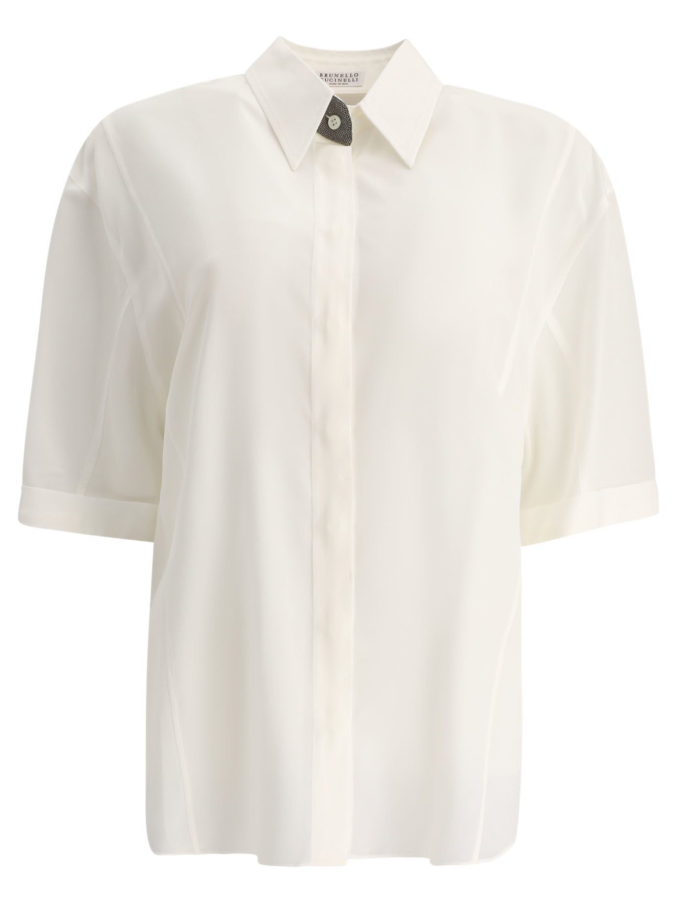 BRUNELLO CUCINELLI Precious Buttonhole Silk Shirt for Women