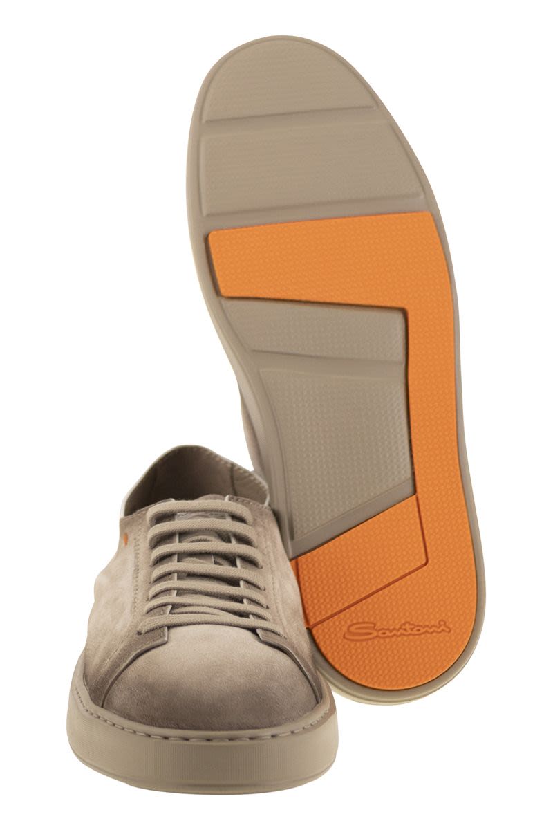 SANTONI Suede Sneaker - Men's FW25 Collection