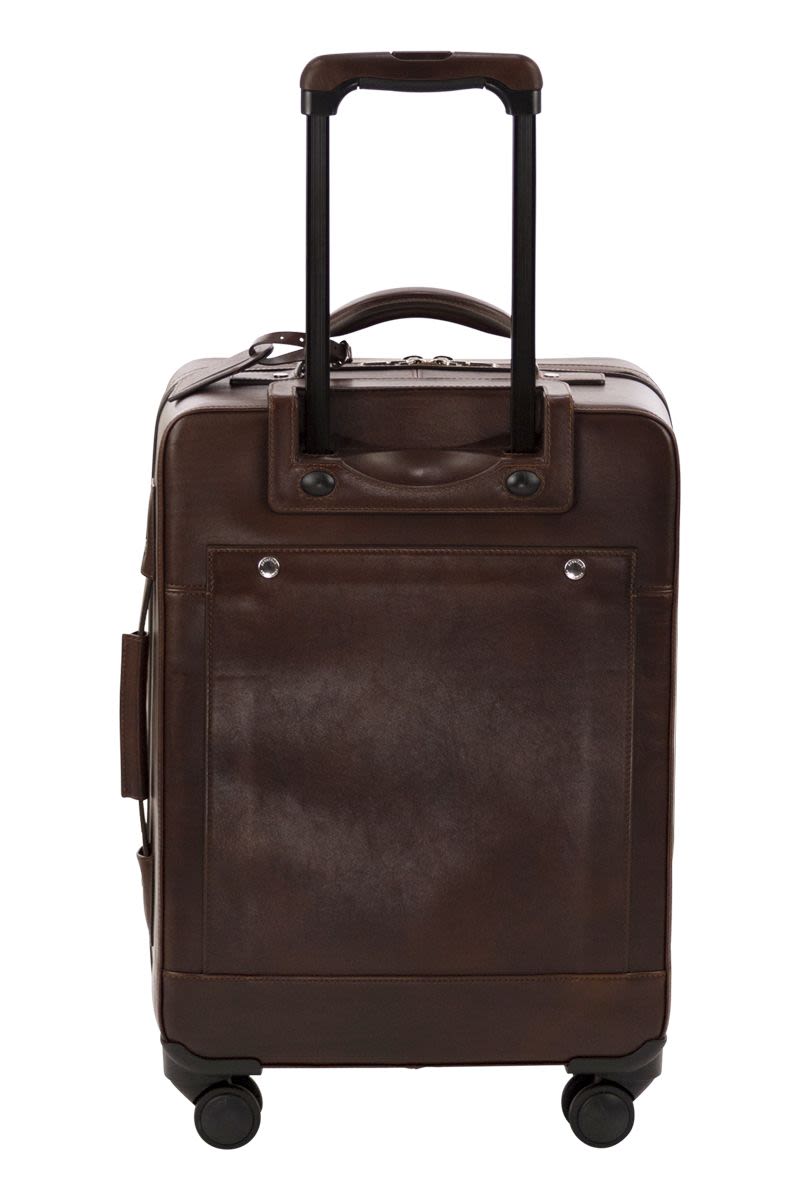 BRUNELLO CUCINELLI Elegant Calfskin Trolley Bag - 38x56x23 cm