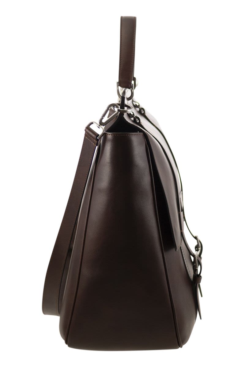 BRUNELLO CUCINELLI Casual Calfskin Briefcase - 47 x 41.5 x 19 cm