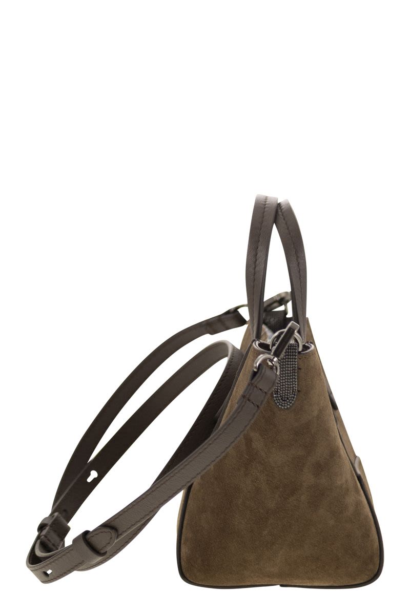 BRUNELLO CUCINELLI Mini Suede Handbag with Jewelry