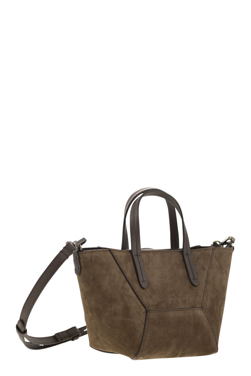 BRUNELLO CUCINELLI Mini Suede Handbag with Jewelry