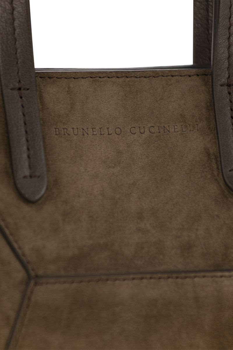 BRUNELLO CUCINELLI Mini Suede Handbag with Jewelry
