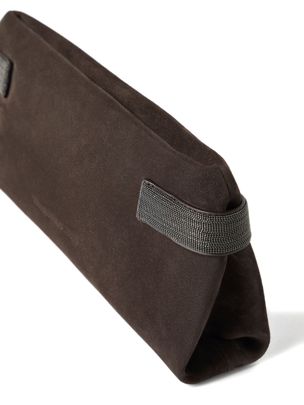 BRUNELLO CUCINELLI Suede Leather Clutch Handbag