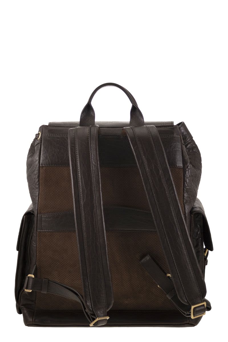 BRUNELLO CUCINELLI Men's Leather Backpack