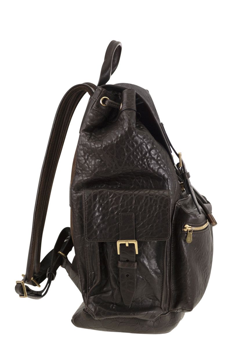 BRUNELLO CUCINELLI Men's Leather Backpack
