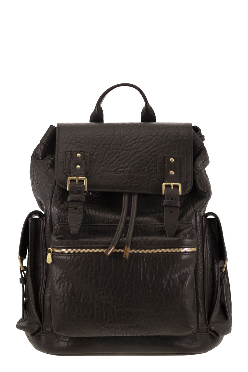 BRUNELLO CUCINELLI Men's Leather Backpack