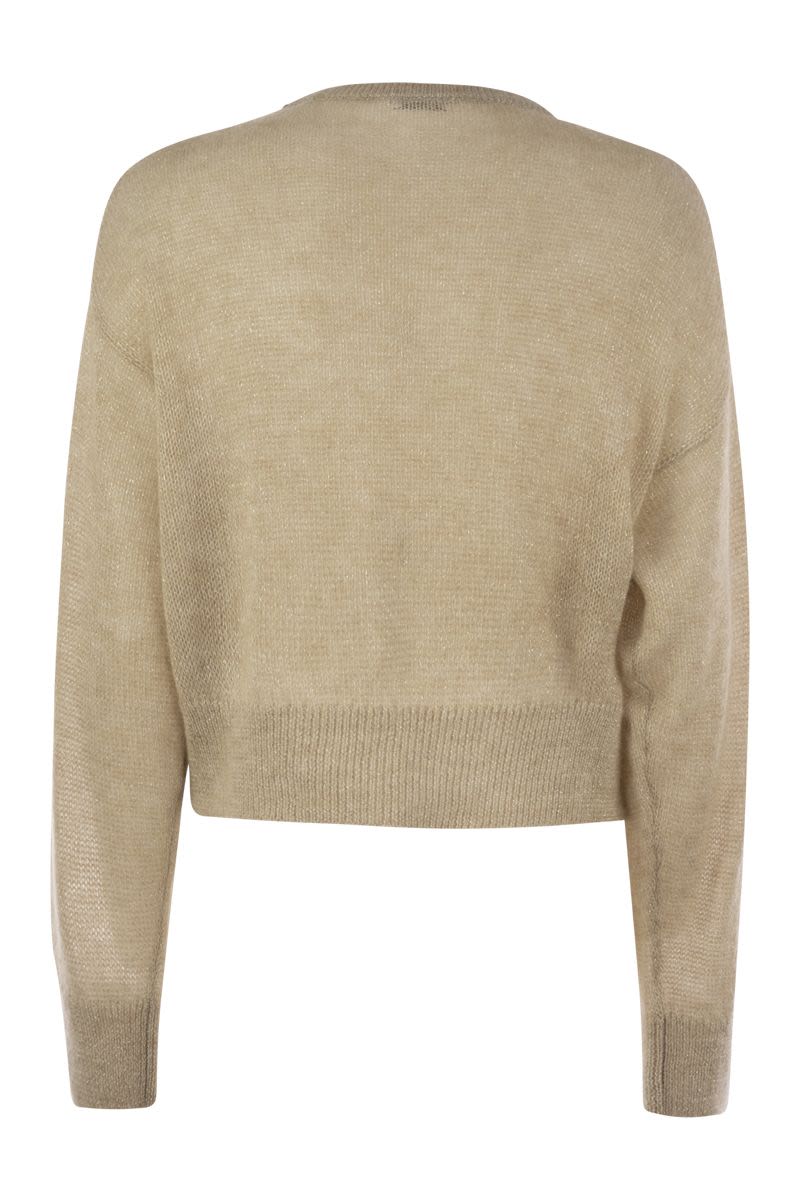 BRUNELLO CUCINELLI Timeless English Rib Sweater with Monili Embellishment - Women's Loose Fit