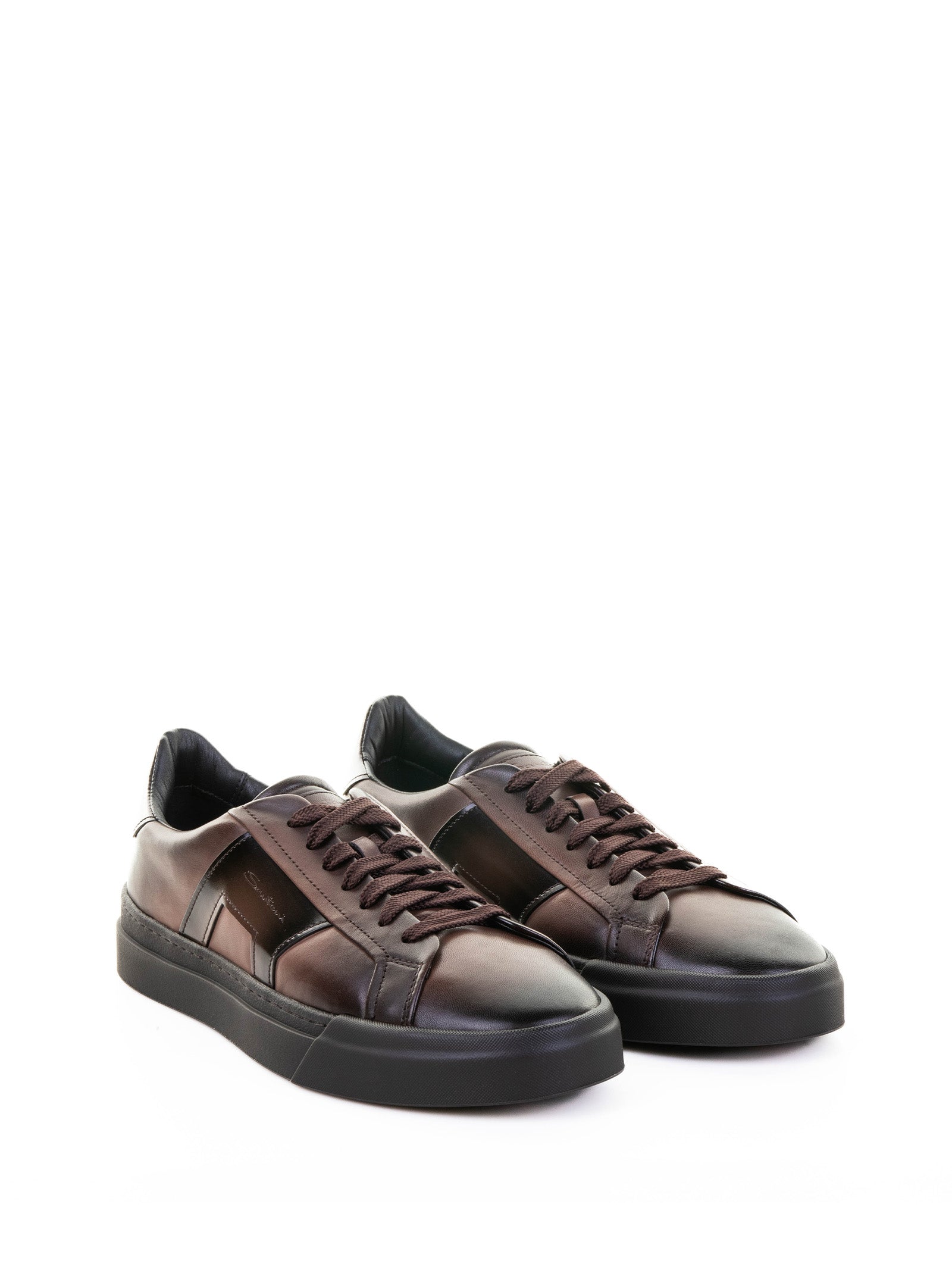 SANTONI Men's Leather Sneakers