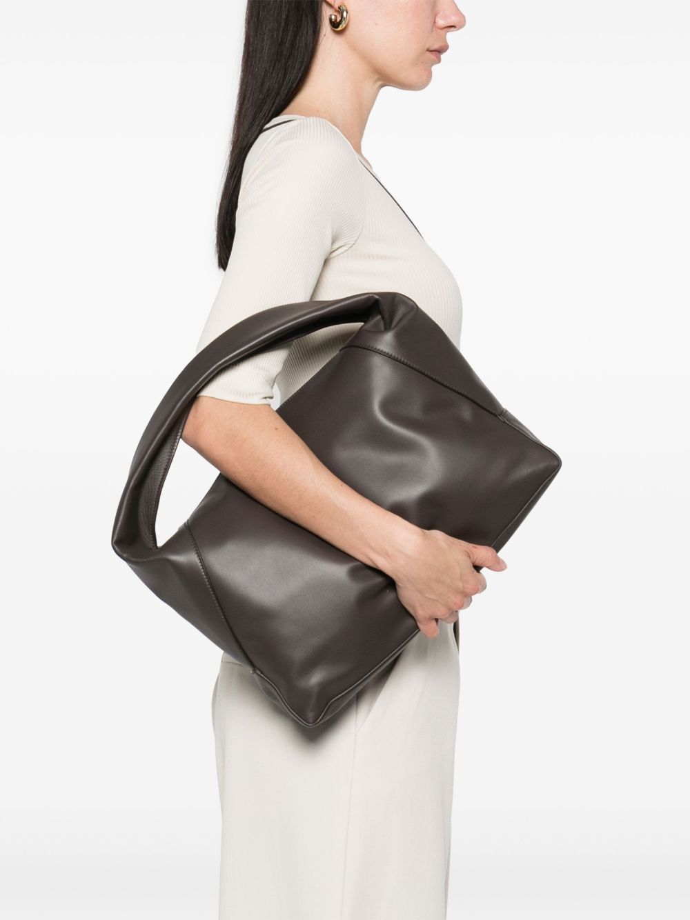 BRUNELLO CUCINELLI Duo Leather Shoulder Handbag