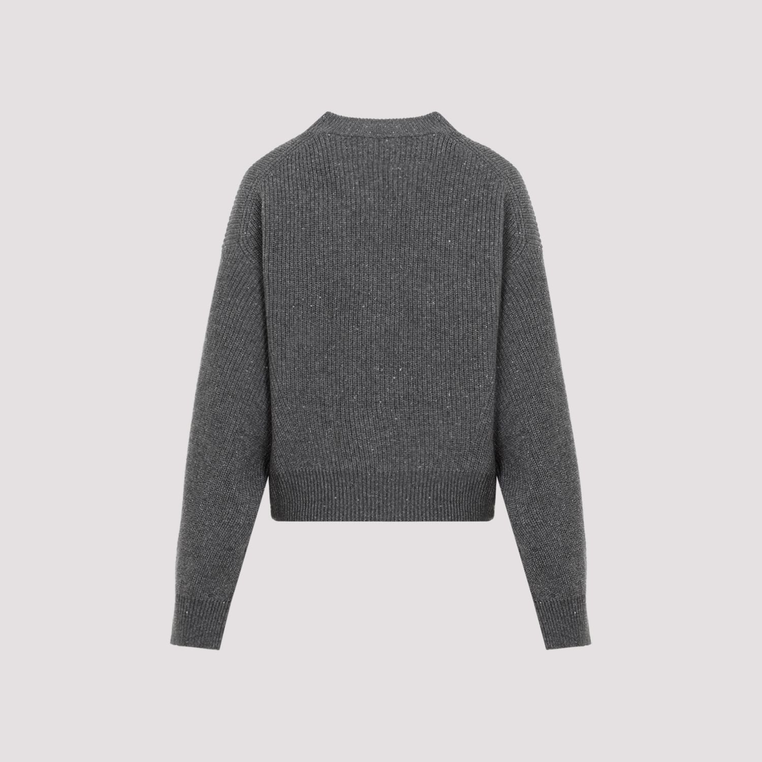 BRUNELLO CUCINELLI Dazzling Ribbed Crew-Neck Sweater in Cashmere and Wool