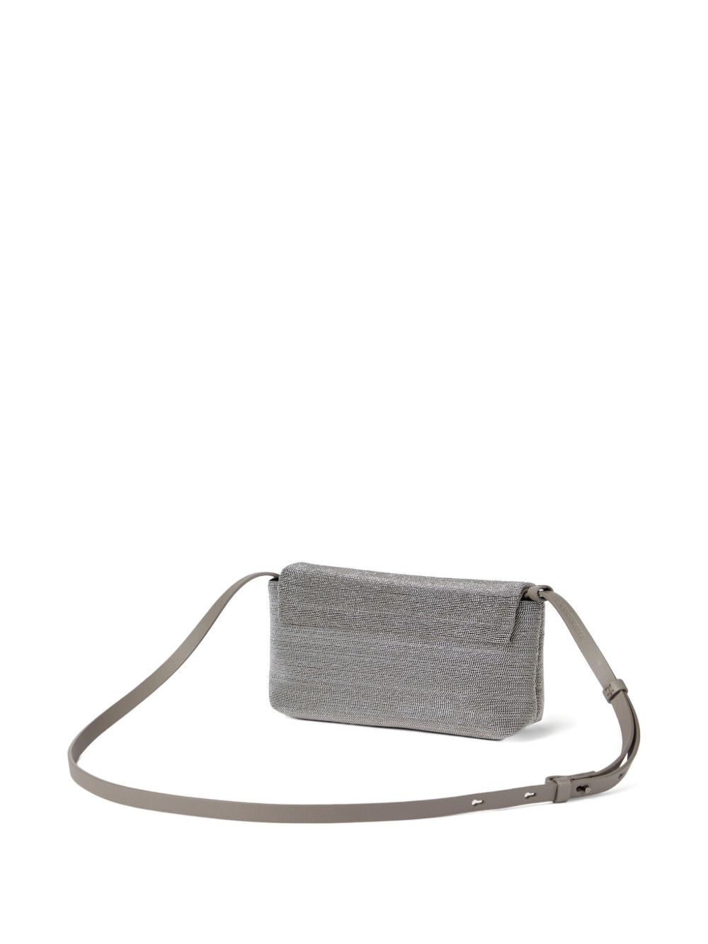 BRUNELLO CUCINELLI Leather Crossbody Handbag with Monili Embellishment - FW25