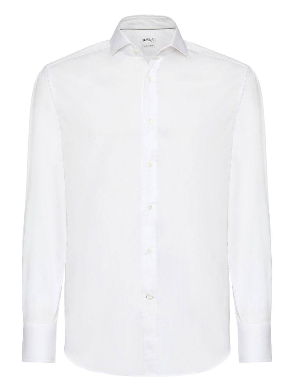 BRUNELLO CUCINELLI Men's Button-Up Cotton Shirt with Spread Collar