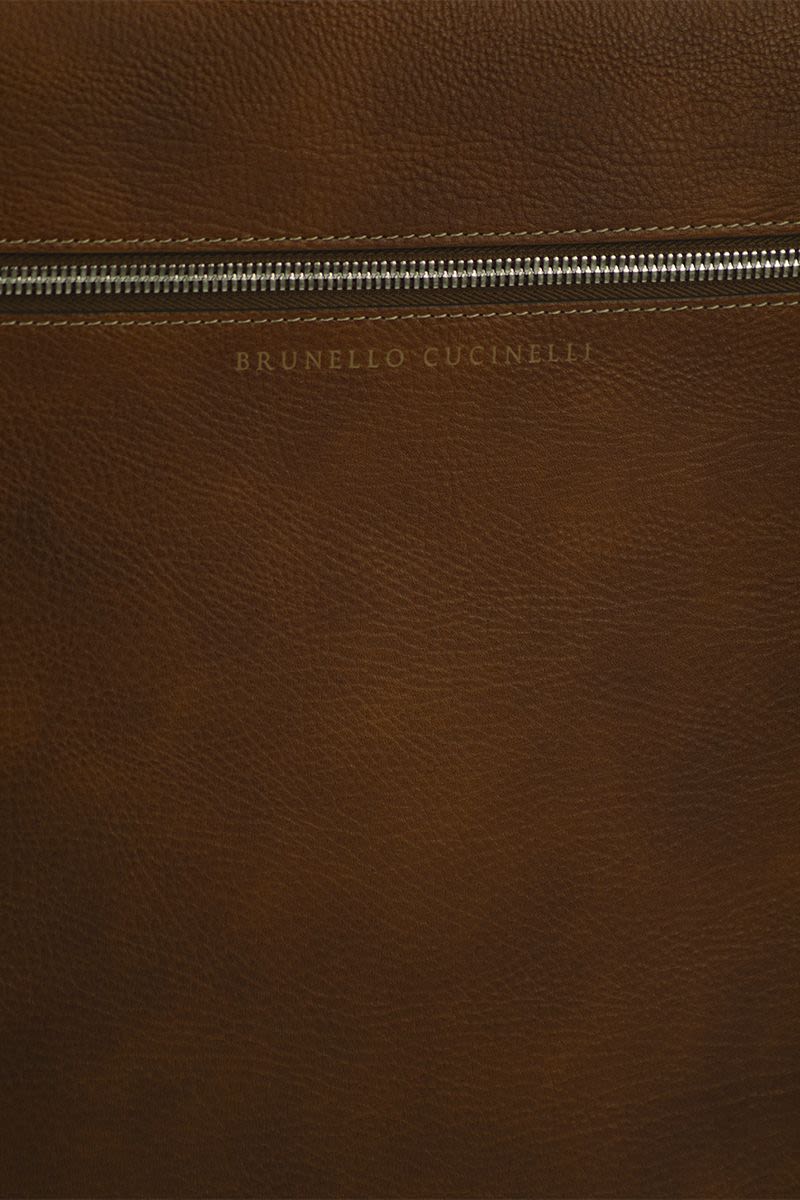 BRUNELLO CUCINELLI Calfskin Trolley Handbag 42x65x24 cm - Elegant Traveler's Companion