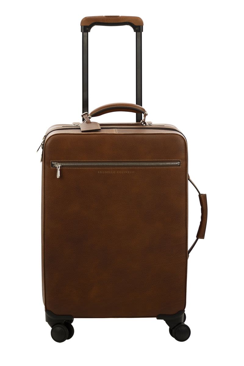 BRUNELLO CUCINELLI Calfskin Travel Trolley Bag - 42x65x24 cm