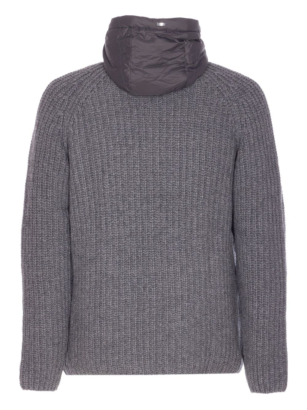 HERNO Men's Wool Knit Jacket with Detachable Inner Vest