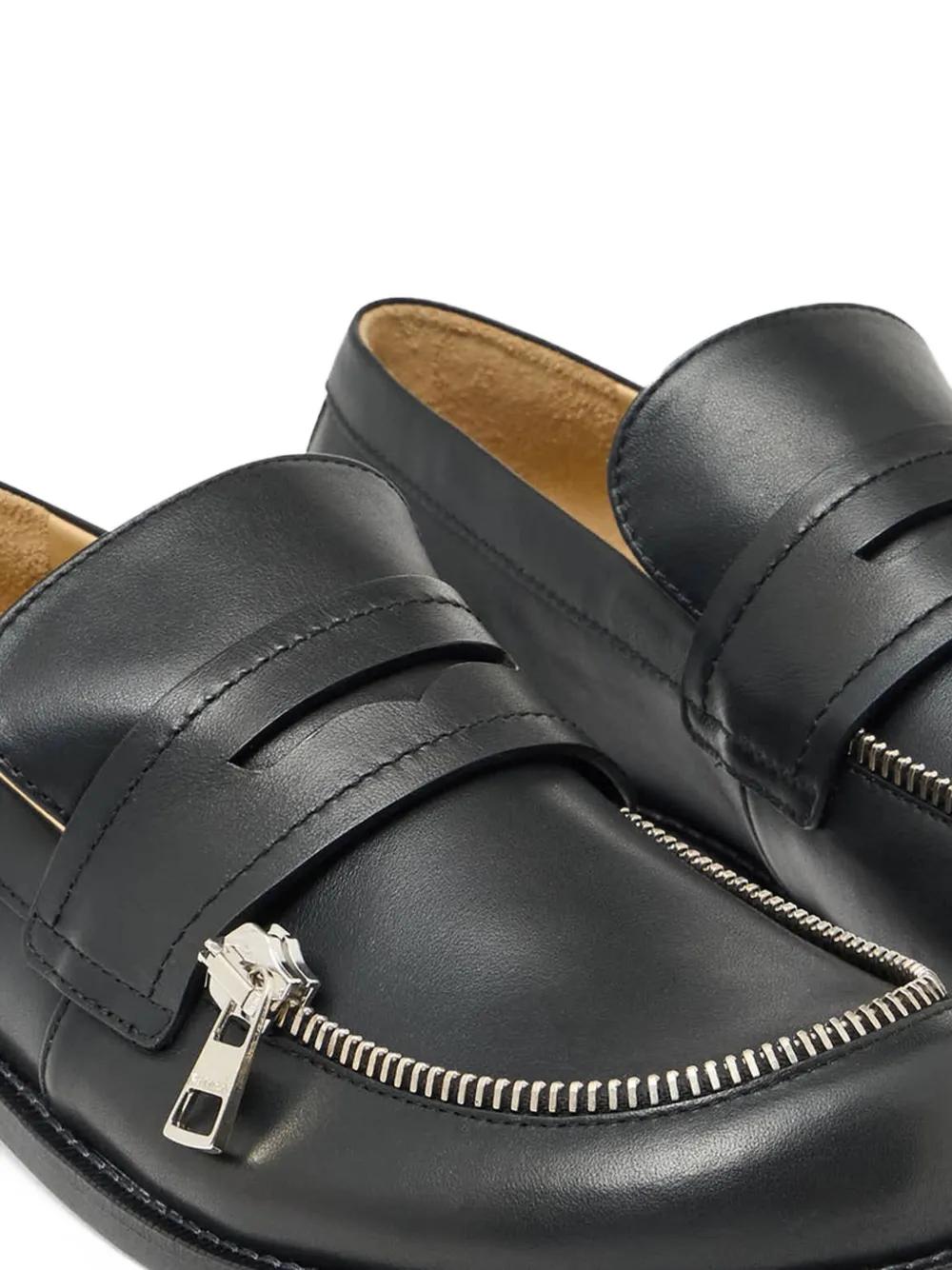 JW ANDERSON Penny Loafers with Zip Detail