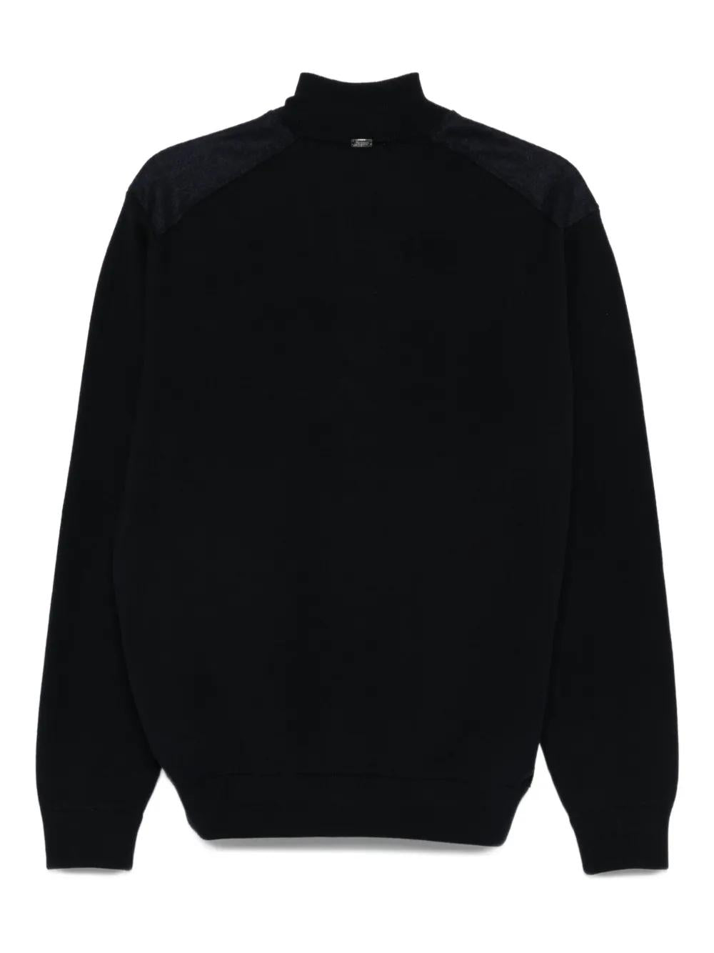 HERNO Midnight Blue Cotton Blend Cardigan for Men