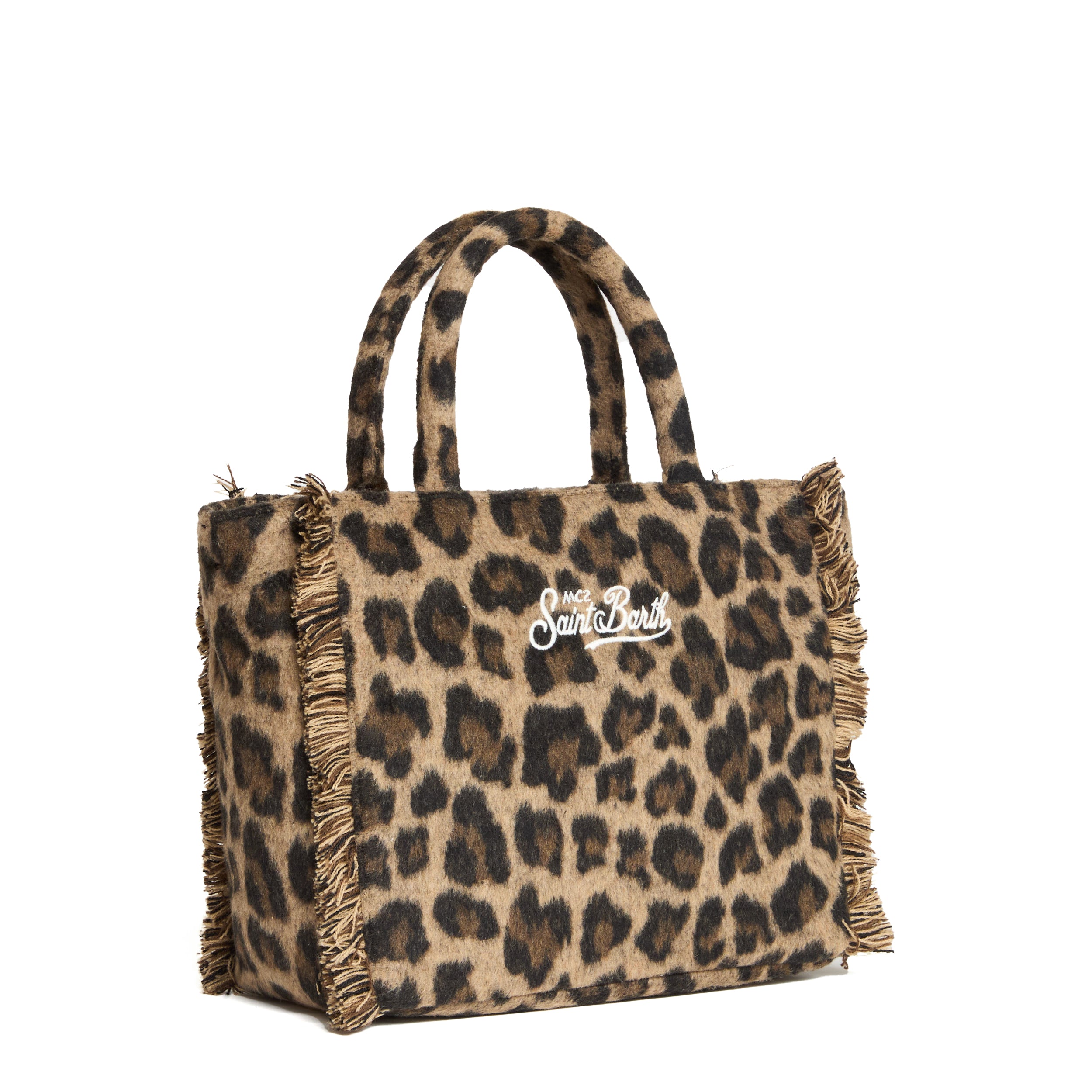 MC2 SAINT BARTH Leopard Midi Shoulder Handbag