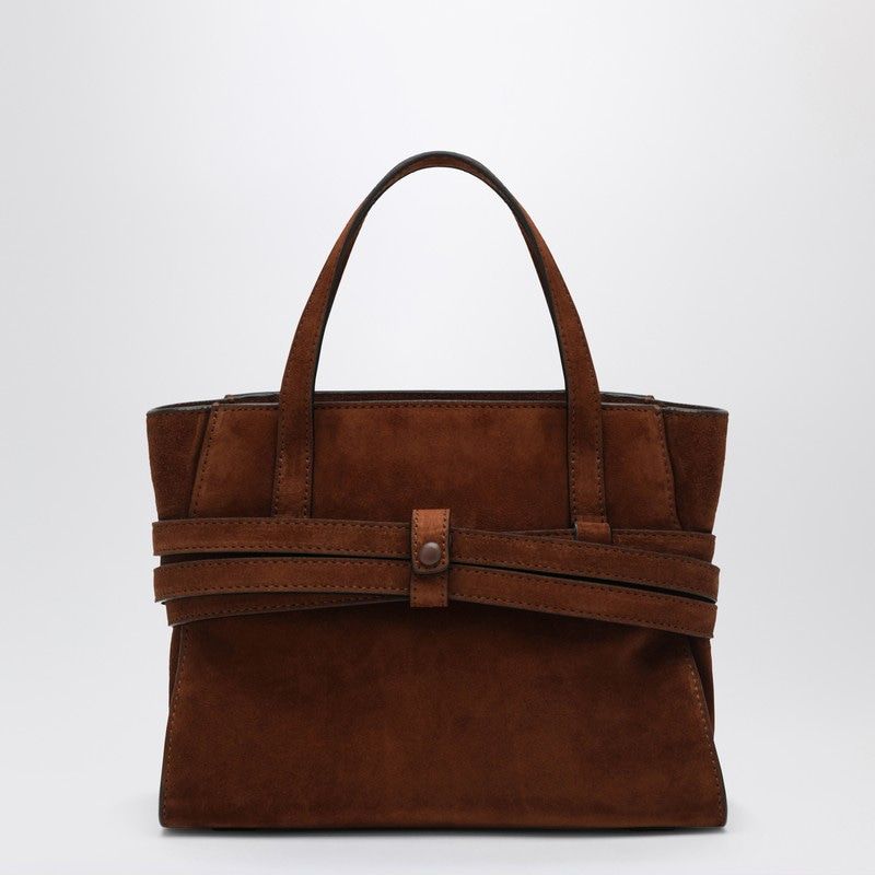 MOSCHINO COUTURE Medium Suede Handbag with Adjustable Strap