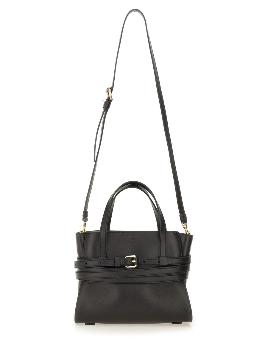 MOSCHINO COUTURE Mini Leather Handbag with Adjustable Strap