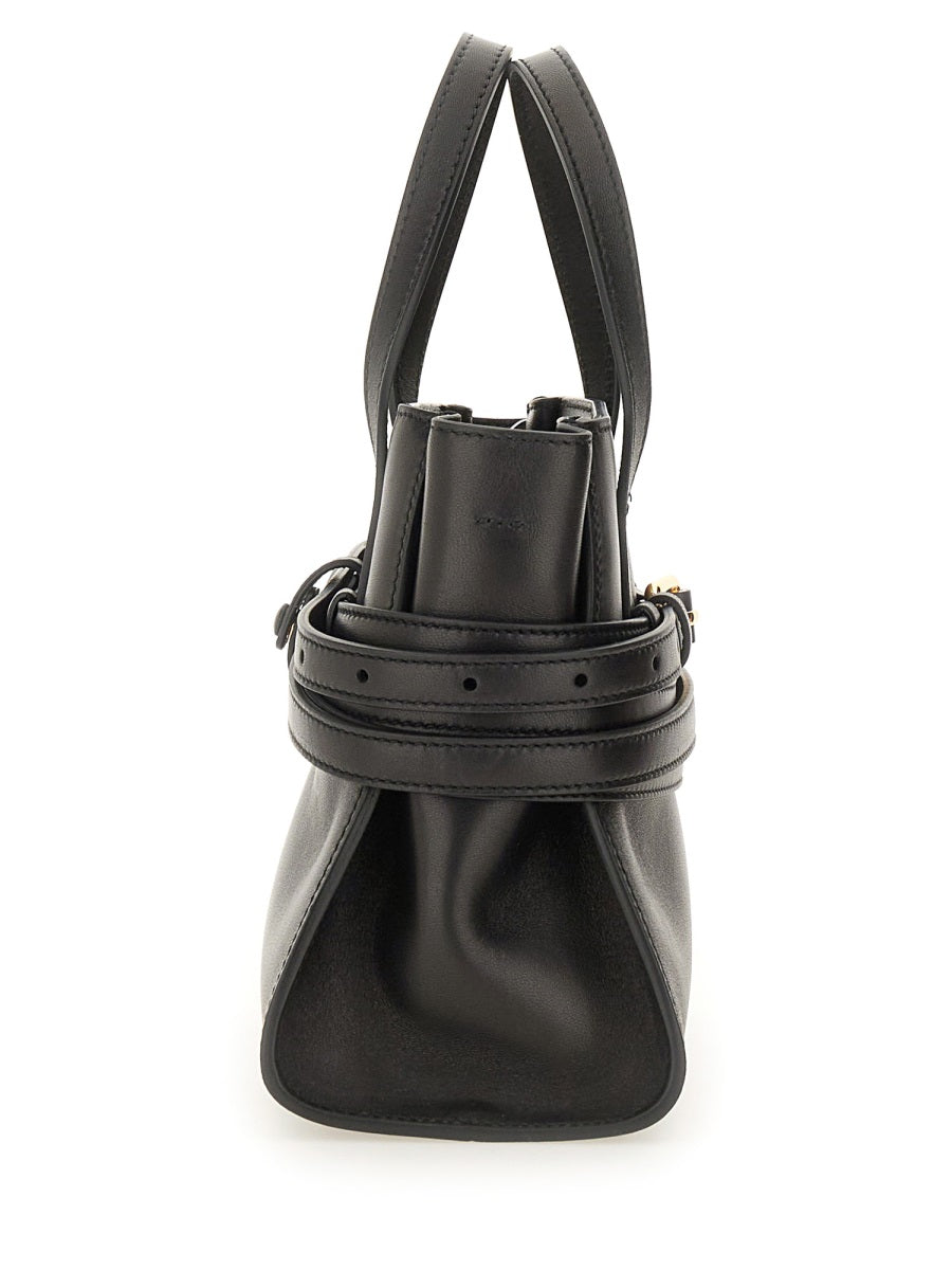 MOSCHINO COUTURE Mini Leather Handbag with Adjustable Strap